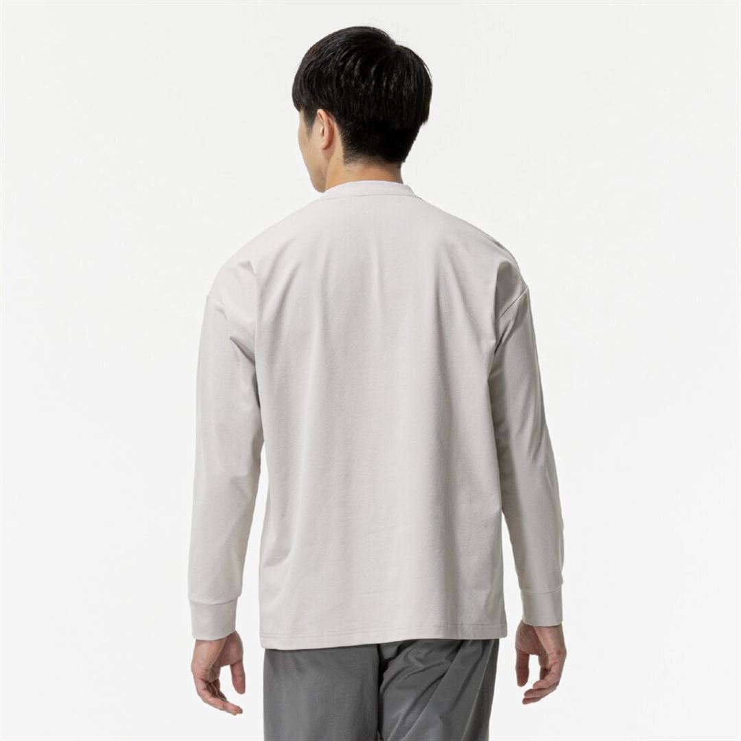 【ミズノ直営限定】ワンポイントロゴ ロングTシャツ シルバークラウド XO
