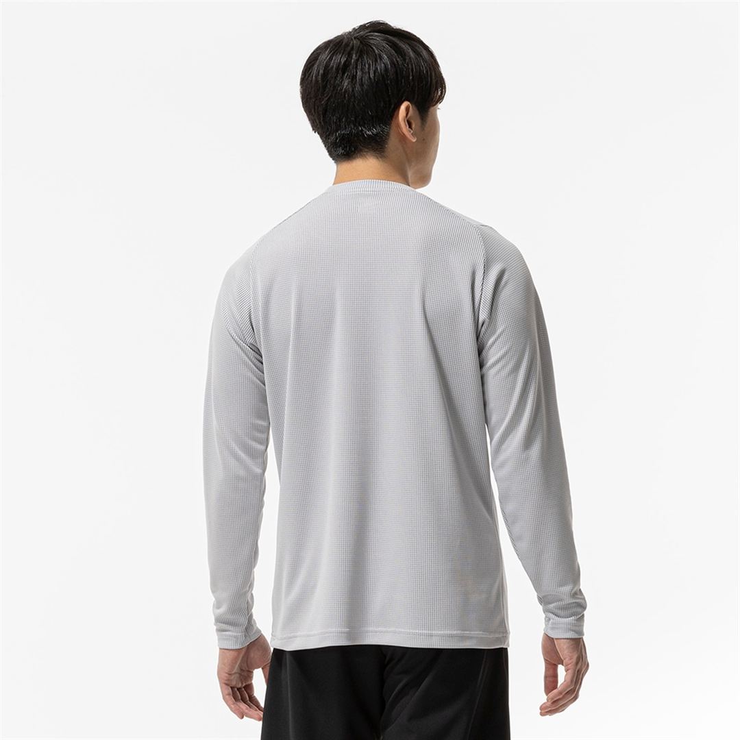 【ミズノプロ／汗処理／通気】KUGEKIロングTシャツ ハーバーミスト S