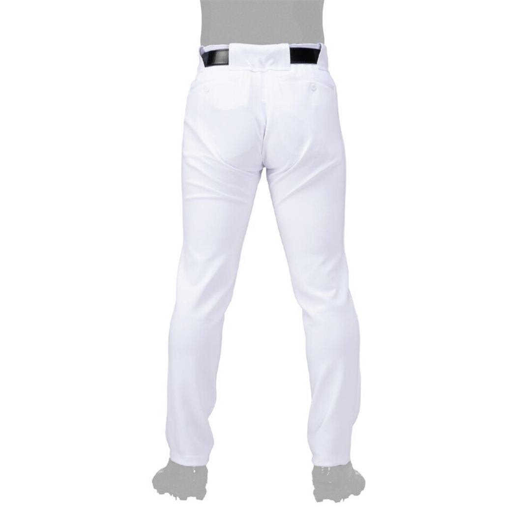 【ミズノ直営限定／ミズノプロ】強伸 ストレッチパンツ／ストレートフィットタイプ(ワッペン付き) ホワイト S