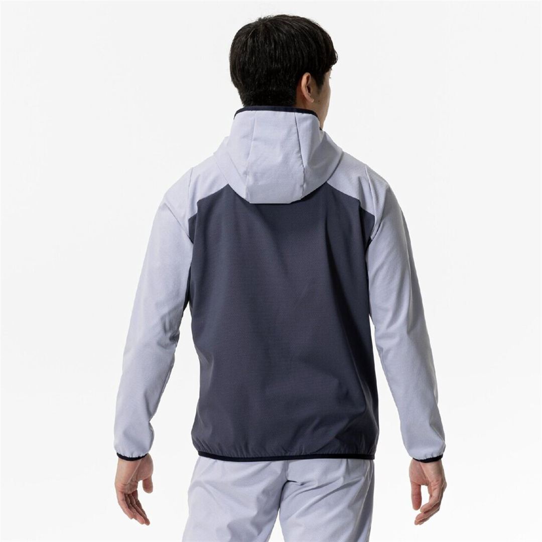 【ミズノプロ／ストレッチ／防風】テックシールドフーディ アイスランディックブルー 2XO