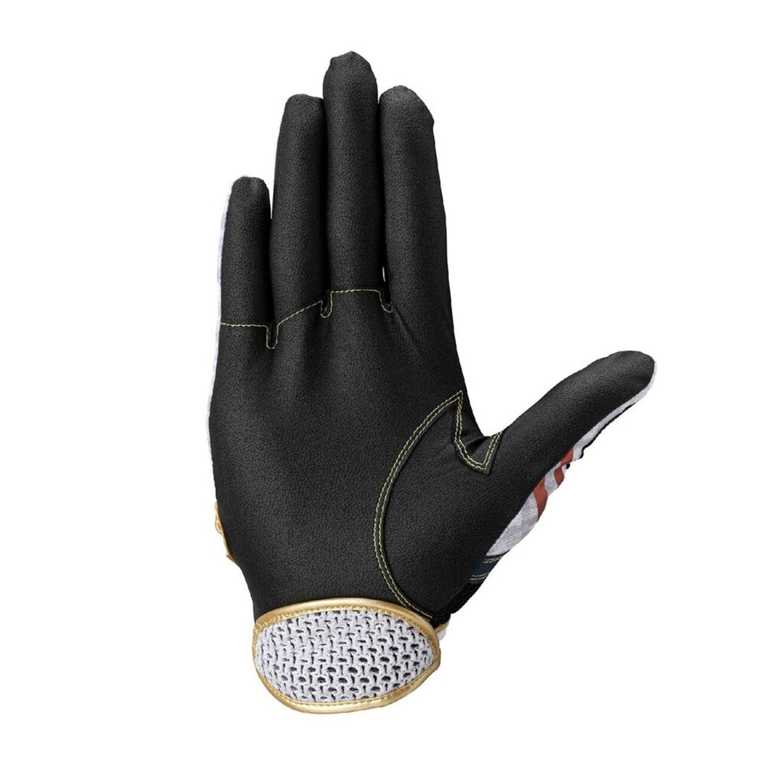 【ミズノプロ】守備手袋 勝色コレクション【右手用】 ネイビー×レッド×ゴールド M