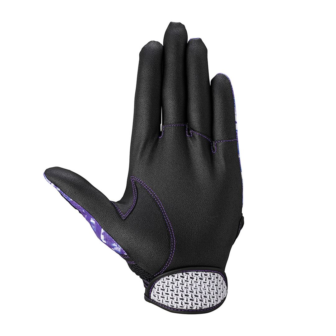 【ミズノプロ】守備手袋 26年秋冬限定カラー【左手用】 ブラック×パープル×パープル M