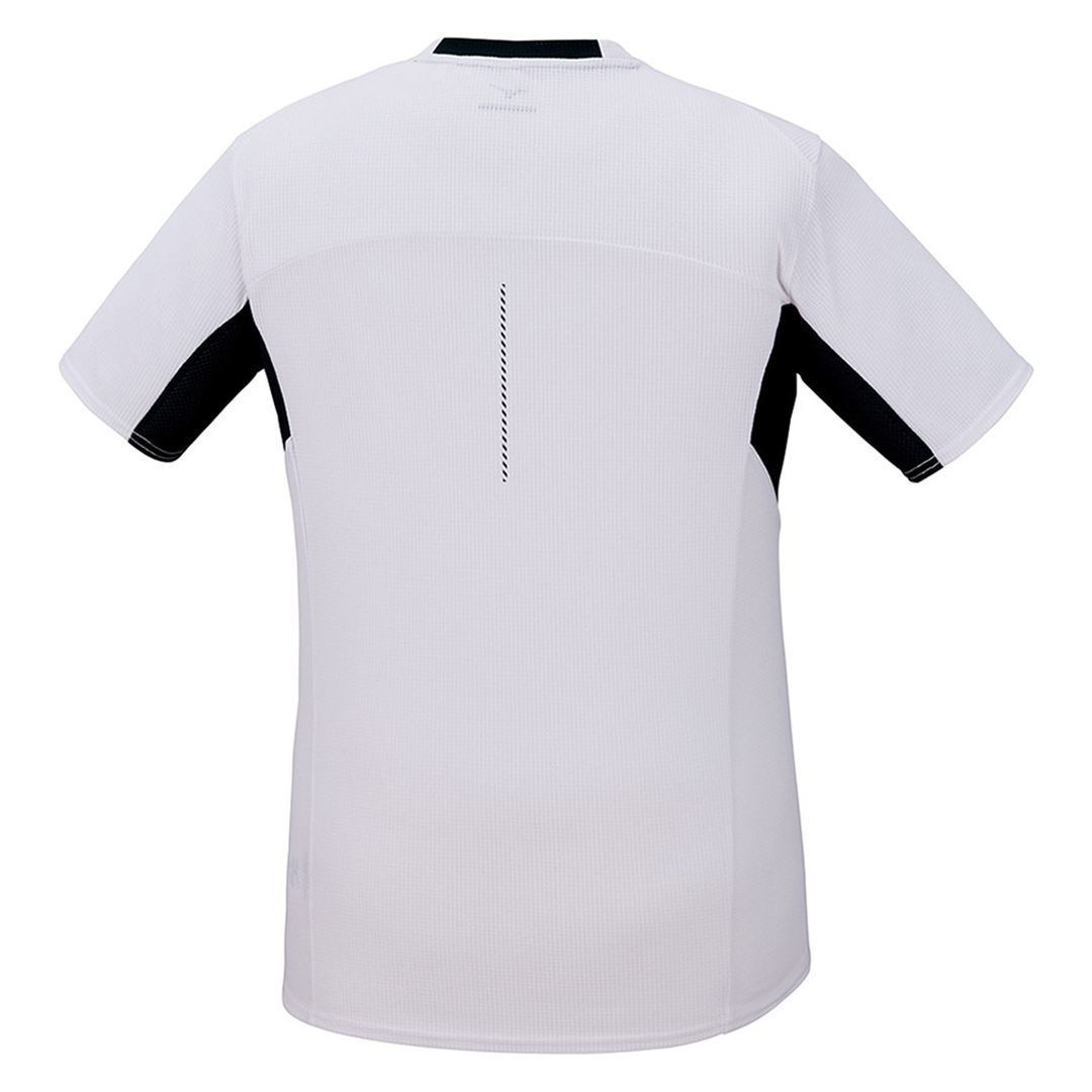 【汗処理／通気】ドライエアロフローTシャツ(大きいサイズ) ホワイト×ブラック 2L