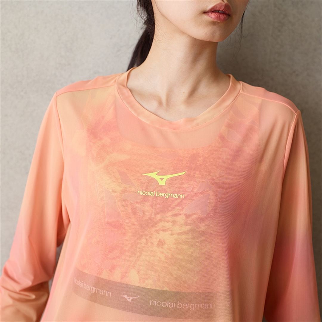 【ニコライ バーグマン】シアーTシャツ(長袖) ピンク L