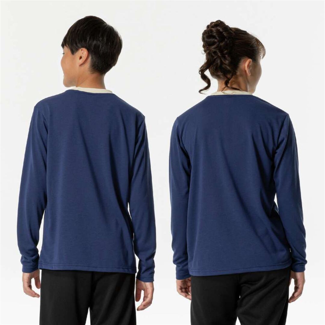 【抗菌防臭／防汚】GACHI Tシャツ(長袖) エステートブルー 120