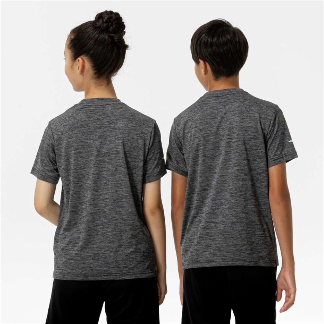 【抗菌防臭／防汚】GACHI Tシャツ ブラック杢 120