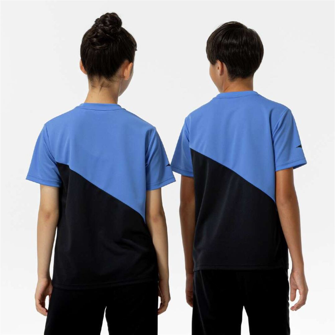 【抗菌防臭／防汚】GACHI Tシャツ フロンティア ブルー×ブラック 120