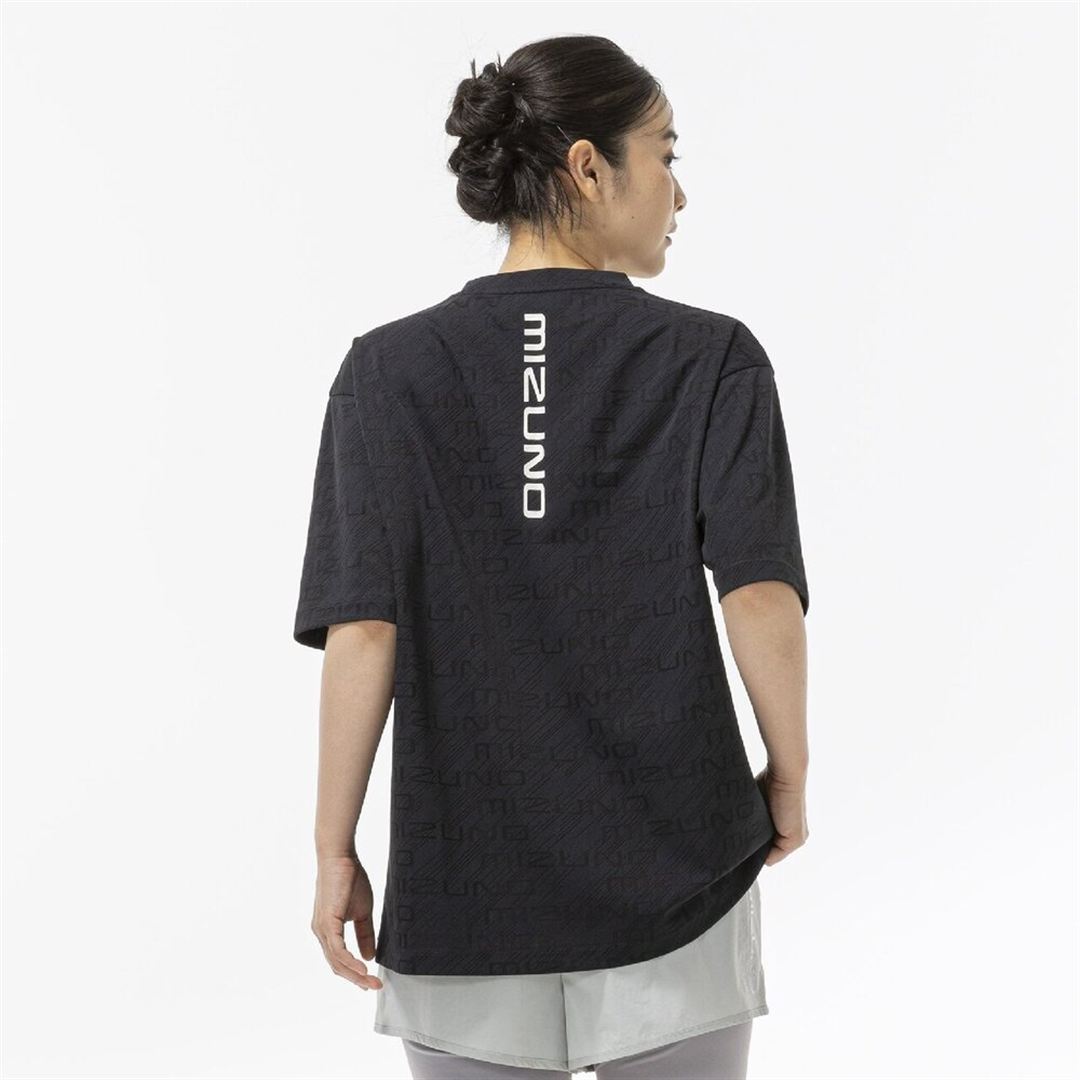 【ミズノ直営限定】シアージャカードTシャツ(ワイドシルエット) ブラック S