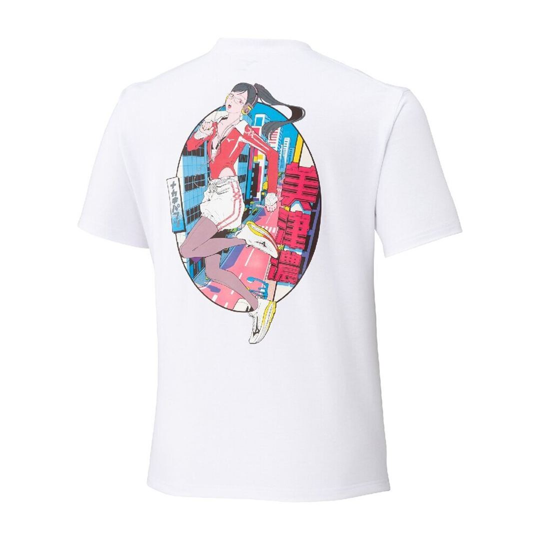 【ミズノ直営限定／NAKAKI PANTZ】グラフィック半袖Tシャツ ホワイト S