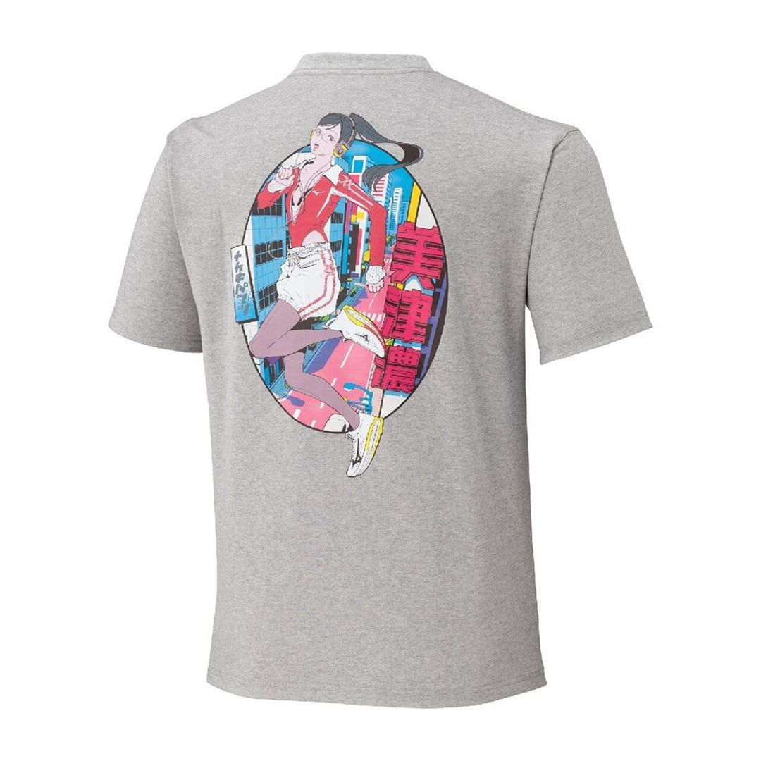 【ミズノ直営限定／NAKAKI PANTZ】グラフィック半袖Tシャツ 杢グレー XL