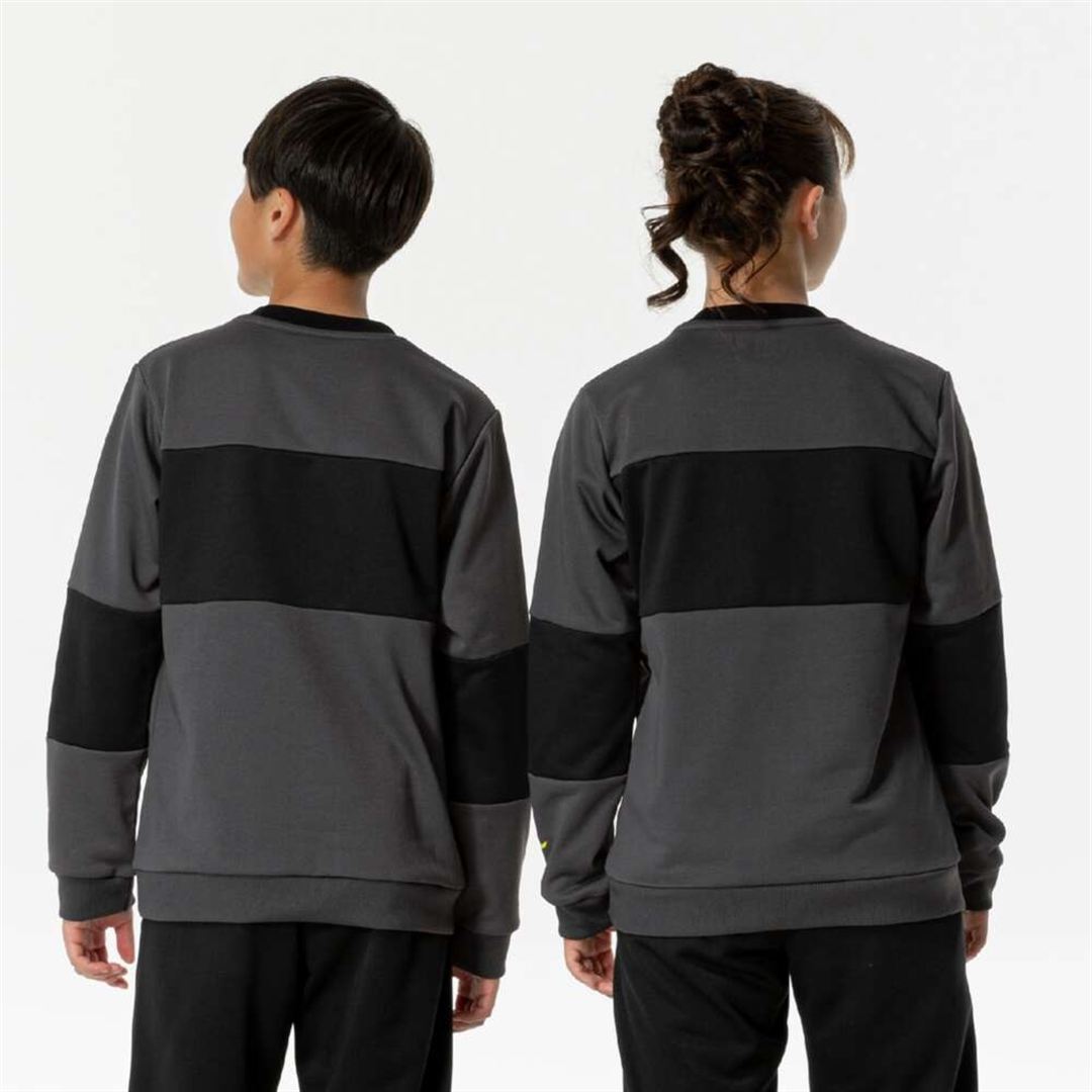 スウェットクルーネックシャツ ブラック×イエロー 120