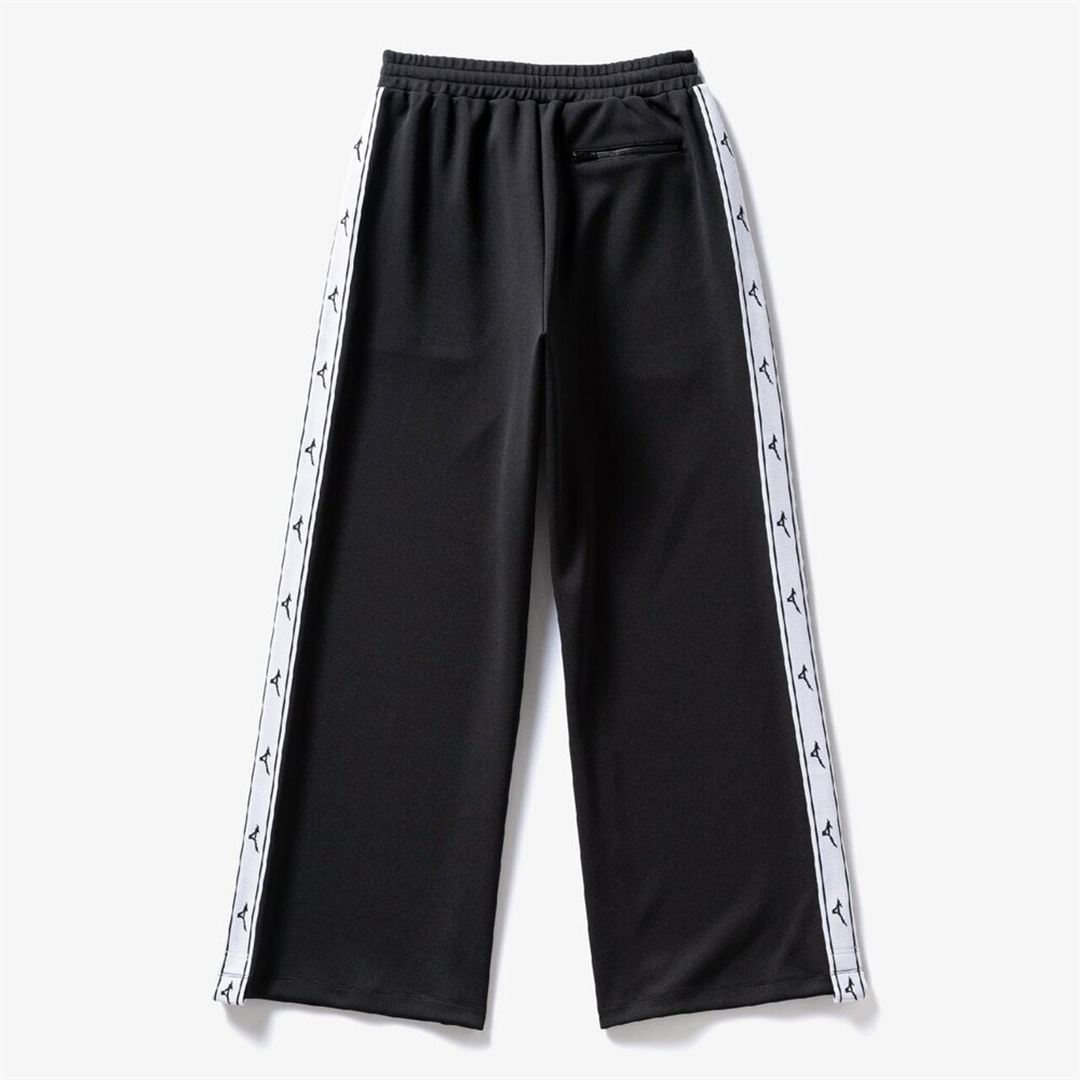 【ミズノ直営限定】ランバードラインテープトラックパンツ(ワイドシルエット) ブラック S