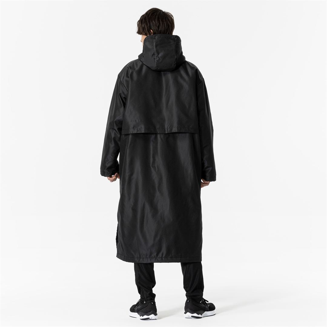中綿ロングボアコート ブラック XL