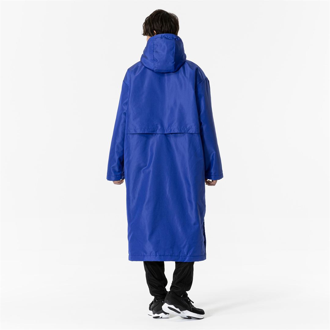 中綿ロングボアコート サーフブルー XL