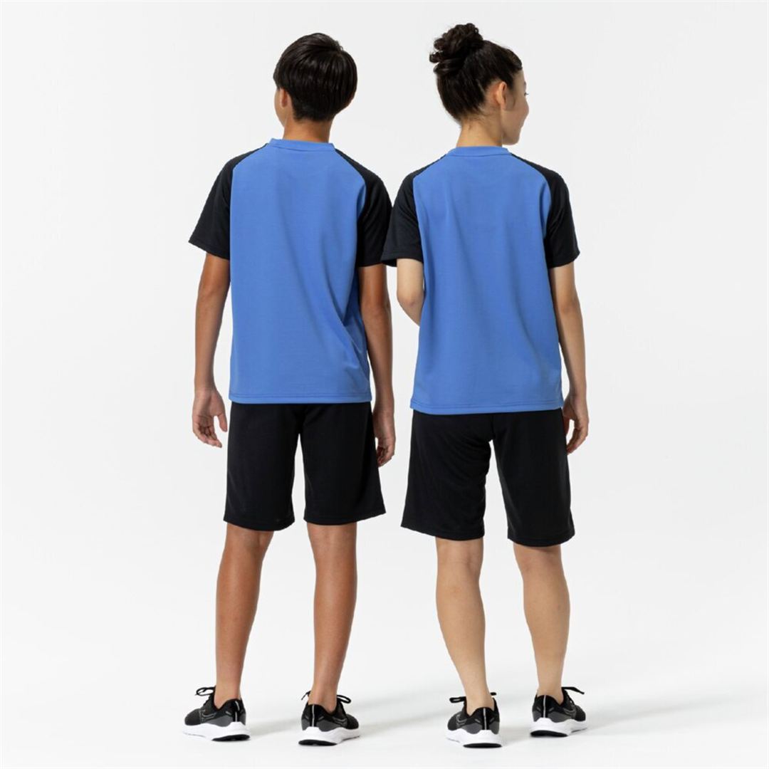Tシャツ／ハーフパンツセット ブラック×フロンティア ブルー 120