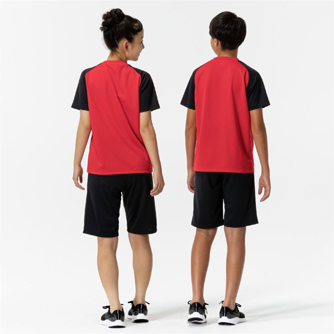 Tシャツ／ハーフパンツセット ブラック×ハイリスクレッド 120