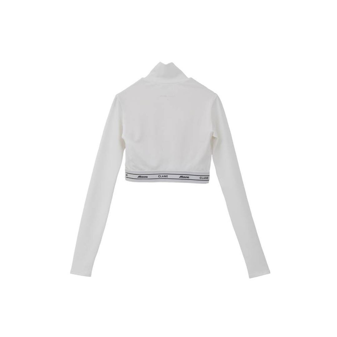【CLANE】HALF ZIP LONG SLEEVE TOPS ホワイト 2