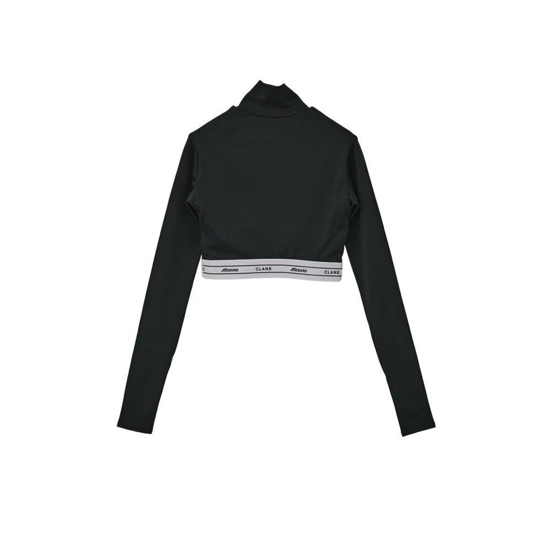 【CLANE】HALF ZIP LONG SLEEVE TOPS ブラック 2