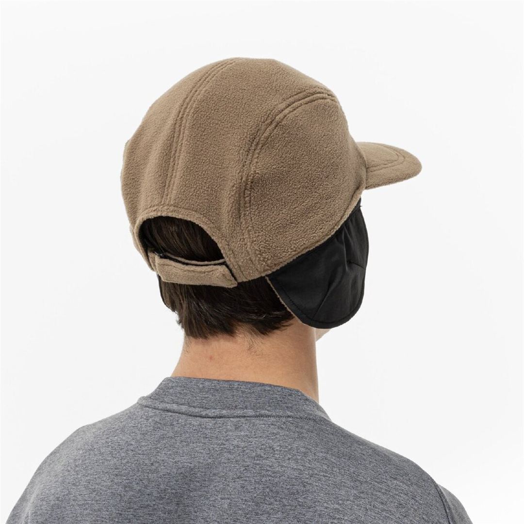 耳当て付きプルーフフリースキャップ キャメル 55-60