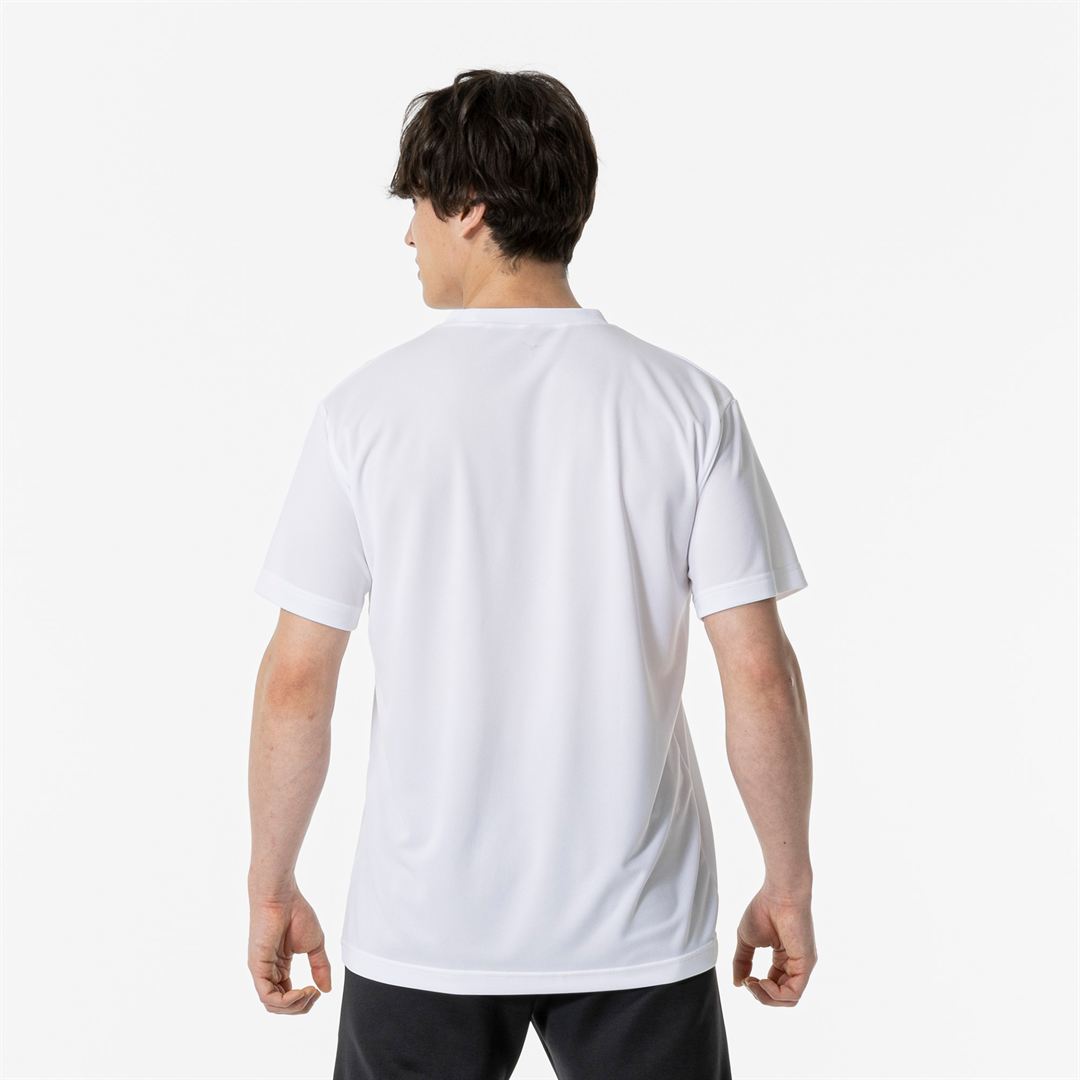 ナビドライTシャツ(半袖／丸首) ホワイト×ブラック 4XL