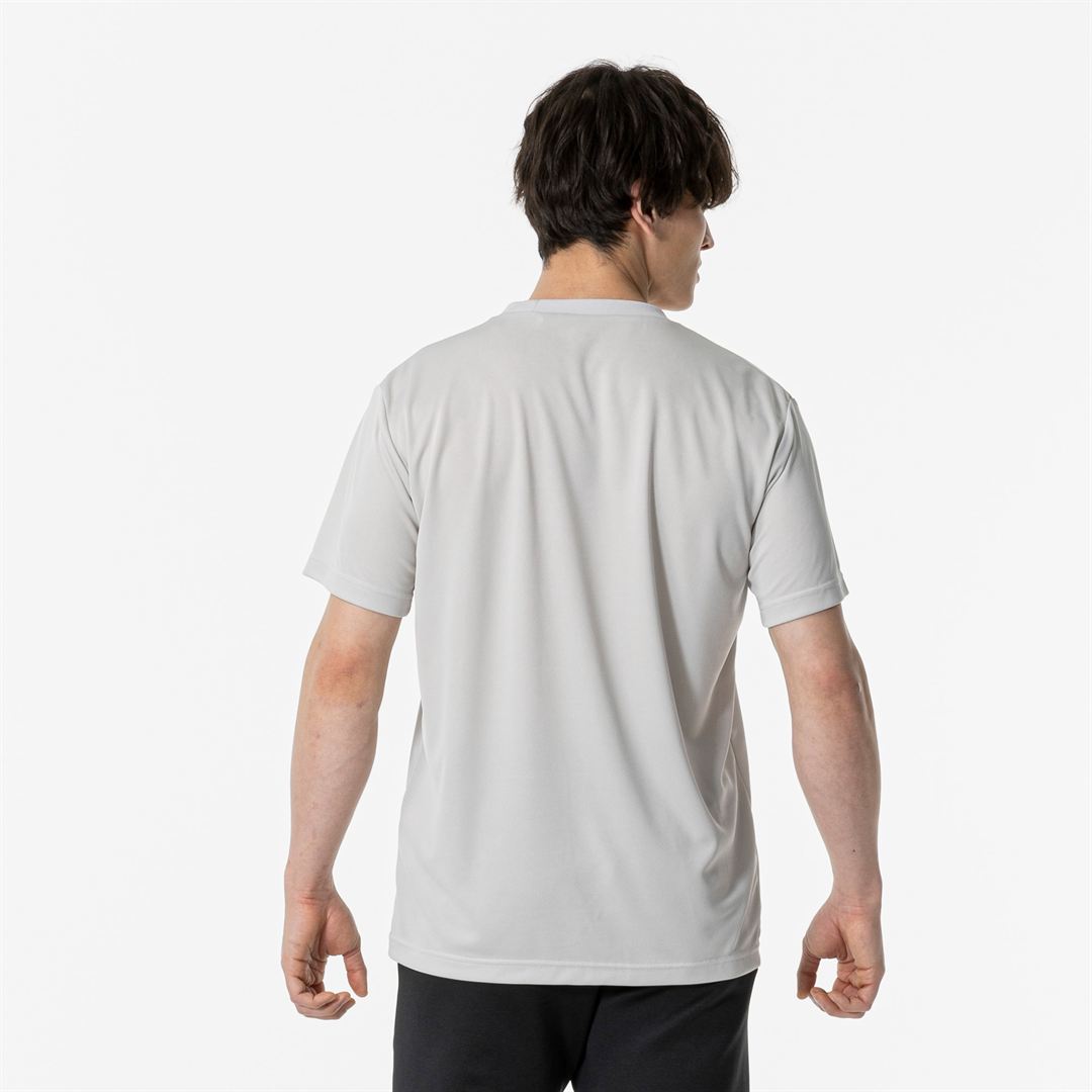 ナビドライTシャツ(半袖／丸首) ベイパーシルバー×ホワイト 4XL