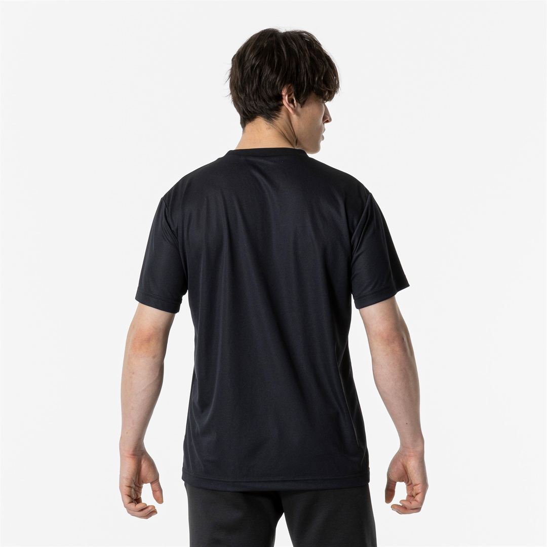 ナビドライTシャツ(半袖／丸首) ブラック×ホワイト 4XL