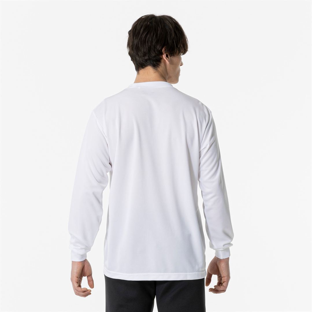 ナビドライTシャツ(長袖／丸首) ホワイト×ホワイト S