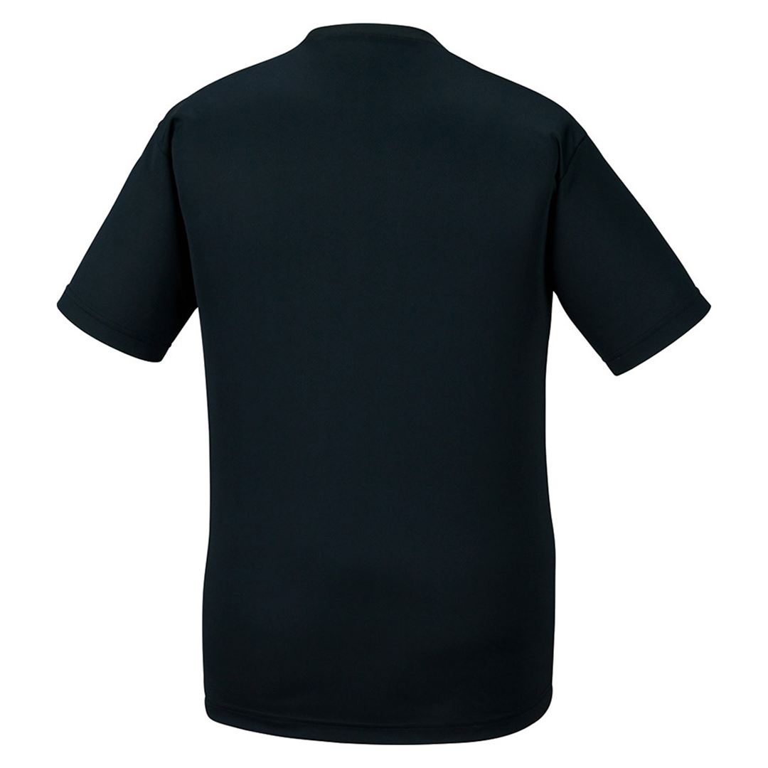 ナビドライTシャツ(半袖／丸首)(大きいサイズ) ブラック×ホワイト 6L