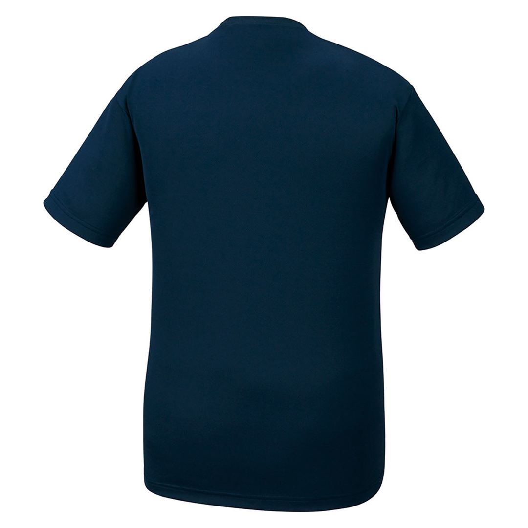 ナビドライTシャツ(半袖／丸首)(大きいサイズ) ドレスネイビー×ホワイト 6L
