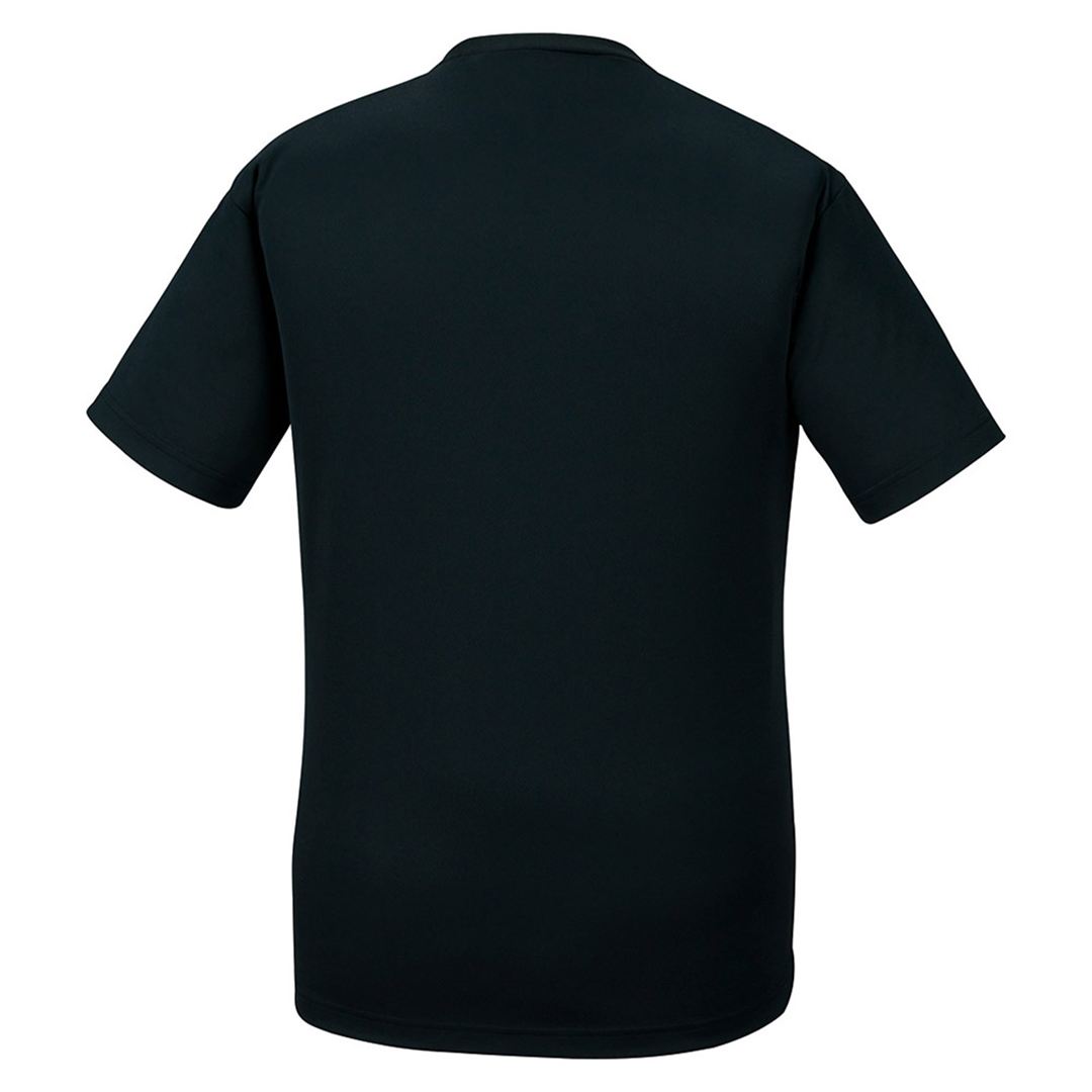 ナビドライTシャツ(半袖／丸首)(大きいサイズ) ブラック×ゴールド 6L
