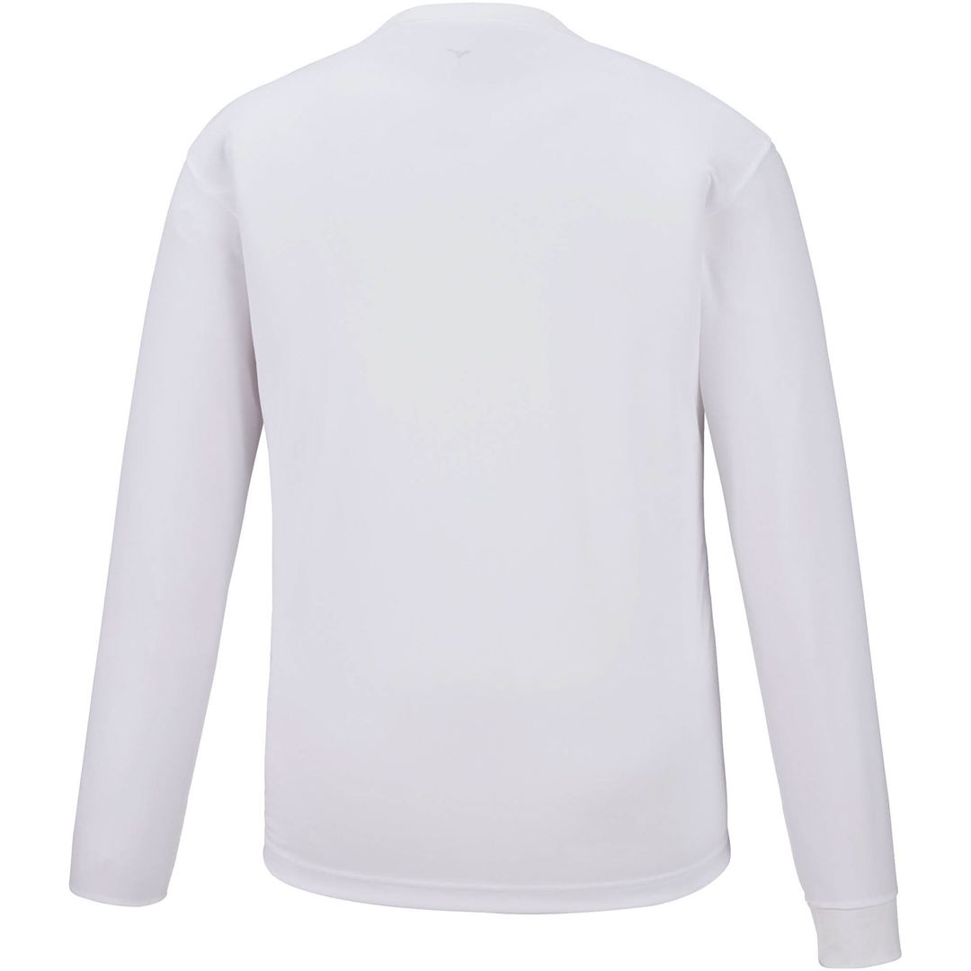 ナビドライTシャツ(長袖／丸首)(大きいサイズ) ホワイト×ブラック 5L