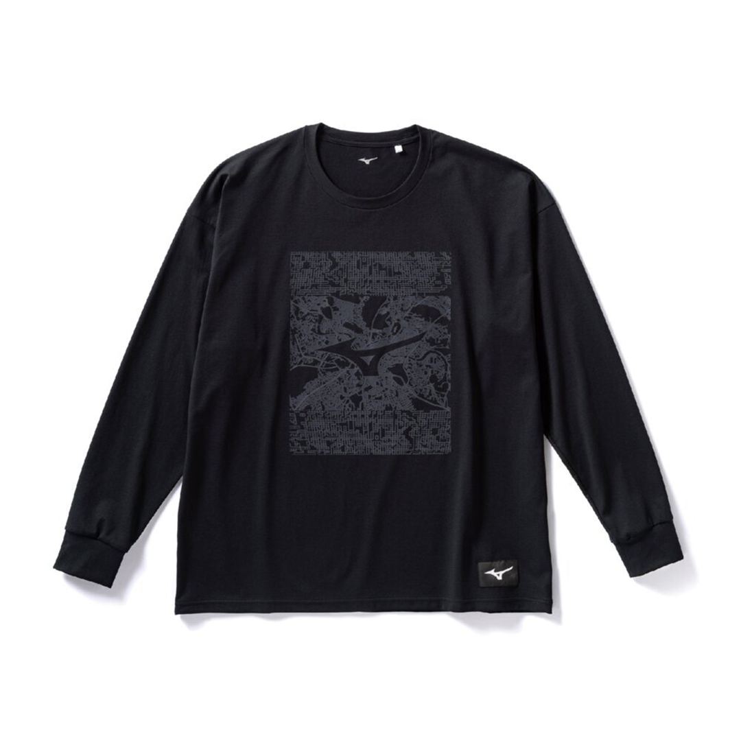 ルーズフィットTシャツ(長袖) ブラック XL