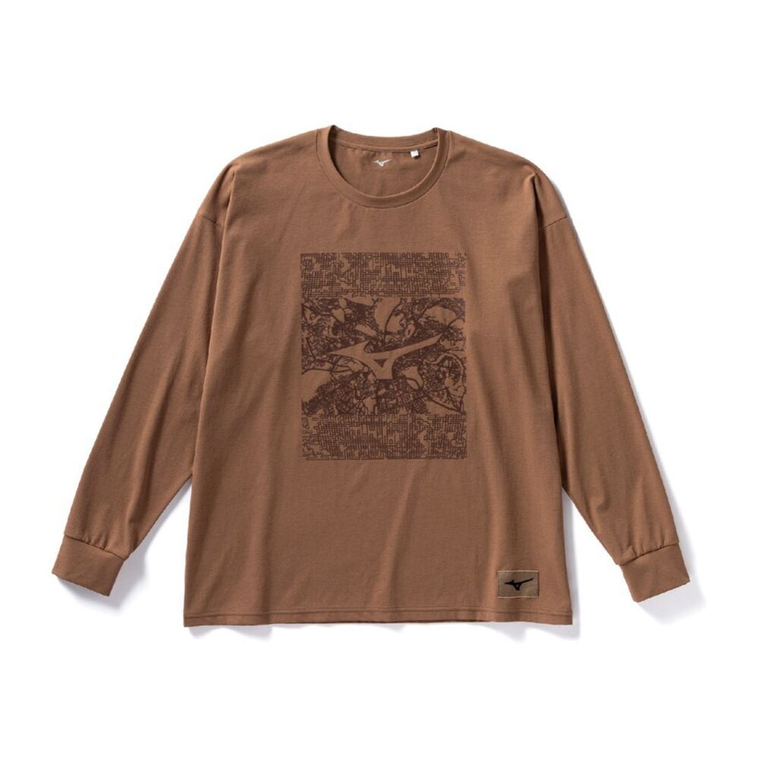 ルーズフィットTシャツ(長袖) ブラウン XL