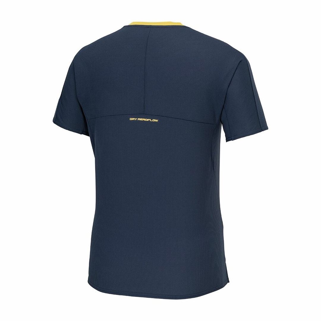 【汗処理／通気】ドライエアロフローTシャツ ドレスネイビー S