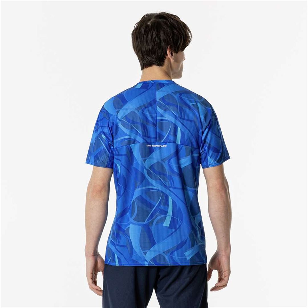 【汗処理／通気】ドライエアロフローTシャツ ディレクトワールブルー S