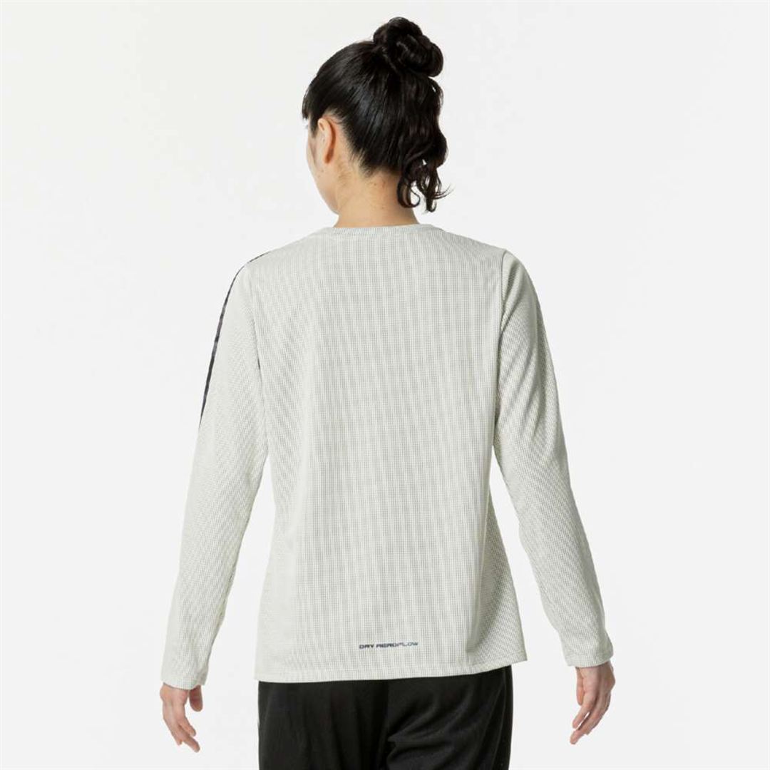 【汗処理／通気】ドライエアロフローTシャツ(長袖) オフホワイト S