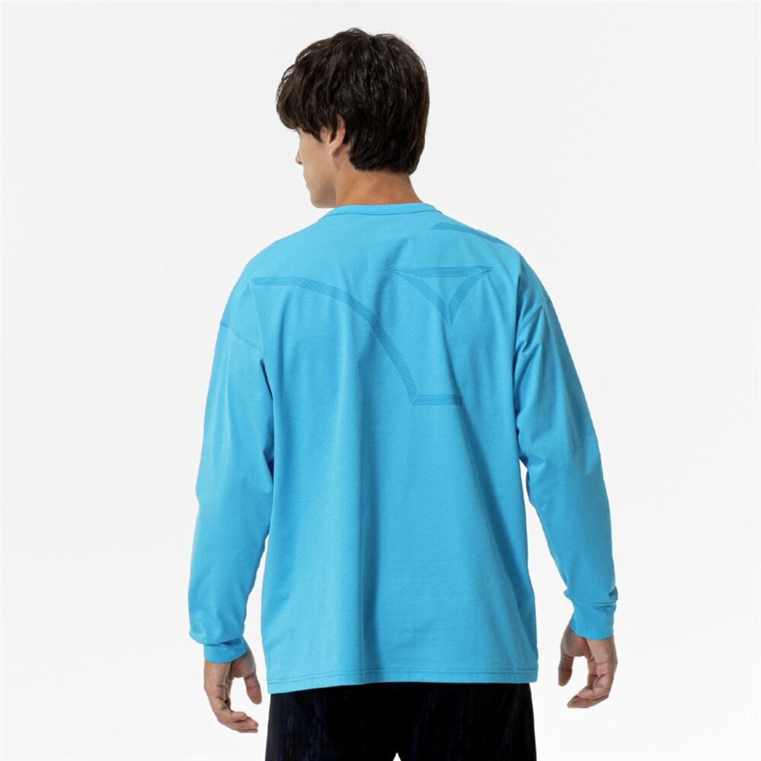 ソフトドライTシャツ(長袖) ブルー XL