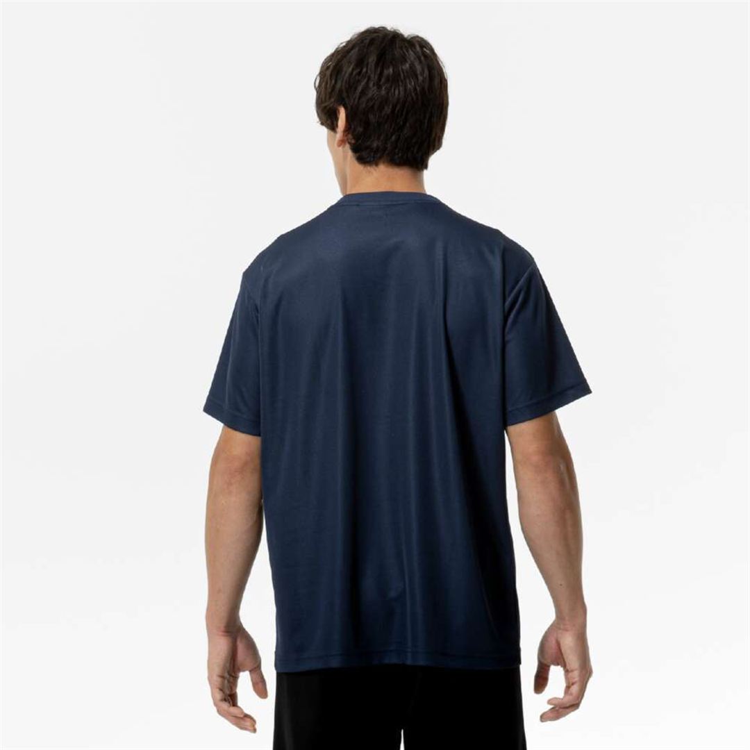 ナビドライTシャツ(半袖／丸首) ドレスネイビー×ホワイト XL