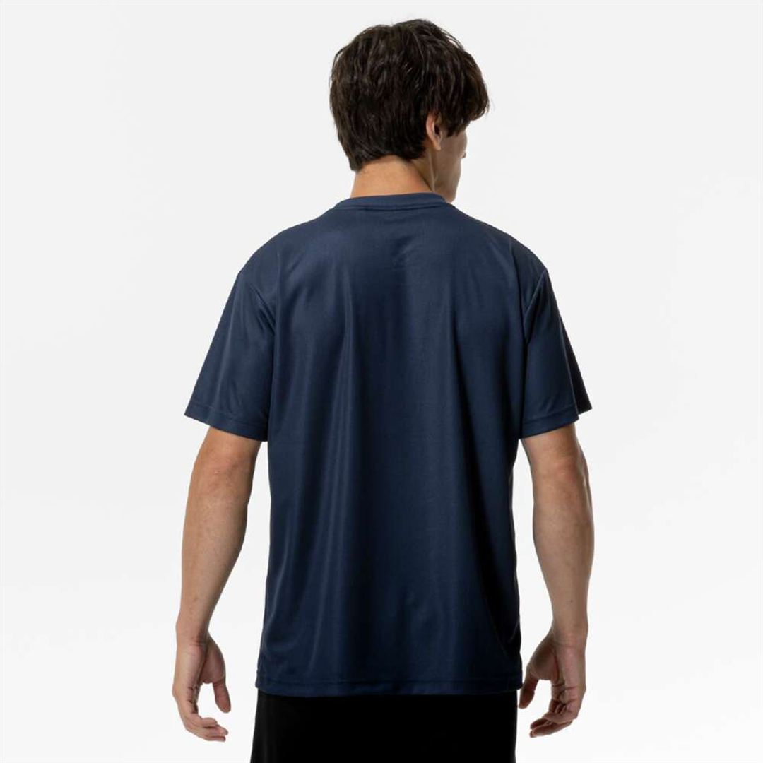 ナビドライTシャツ(半袖／Vネック) ドレスネイビー×ホワイト XL