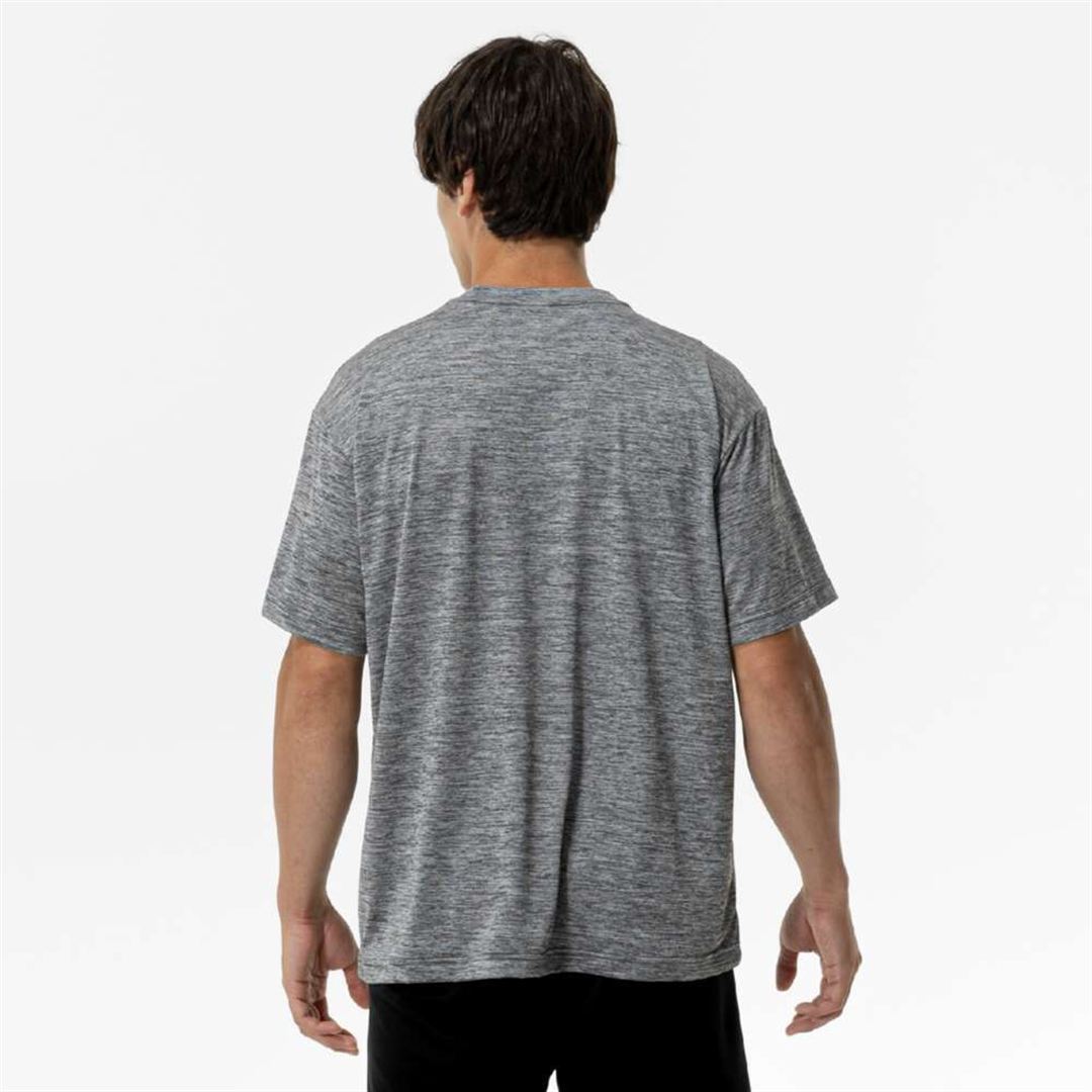 ナビドライTシャツ(半袖／杢調) ライトグレー杢×ライトグレー S