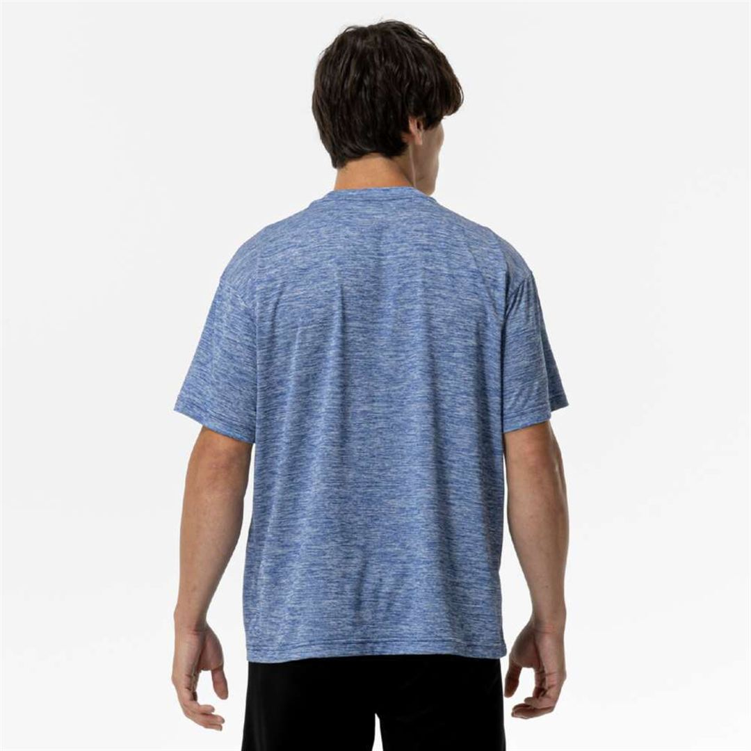 ナビドライTシャツ(半袖／杢調) ライトネイビー杢×ライトグレー XL