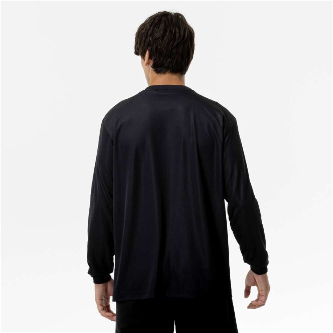 ナビドライTシャツ(長袖／丸首) ブラック×ホワイト XL