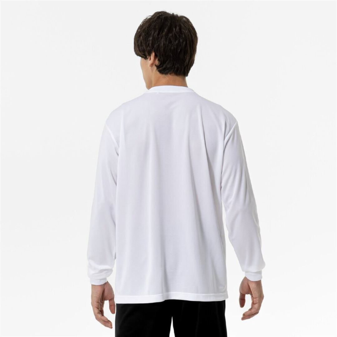 ナビドライTシャツ(長袖／丸首) ホワイト×ホワイト XL