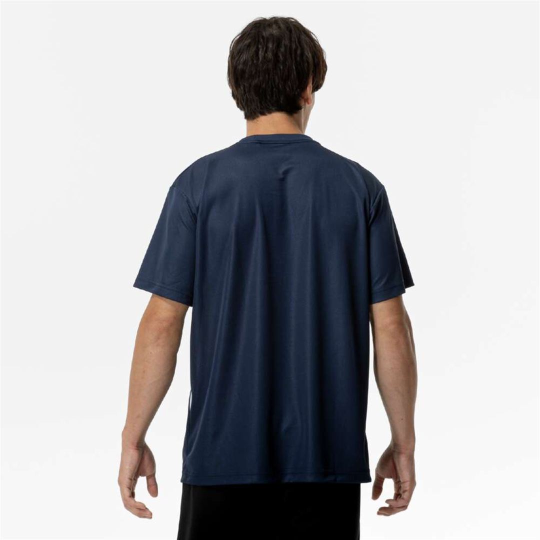 ナビドライTシャツ(半袖／切替) ドレスネイビー×ホワイト XL
