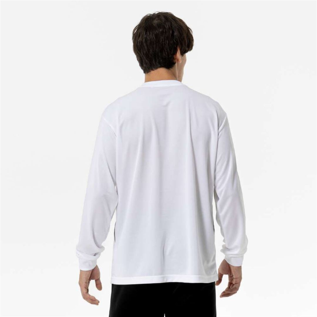 ナビドライTシャツ(長袖／切替) ホワイト×ブラック S
