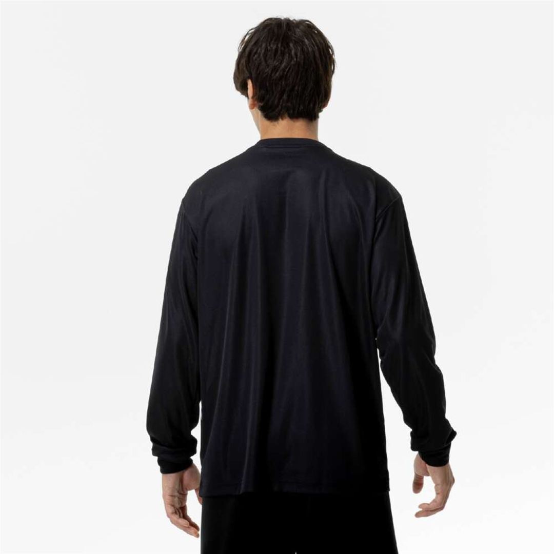 ナビドライTシャツ(長袖／切替) ブラック×ホワイト XL