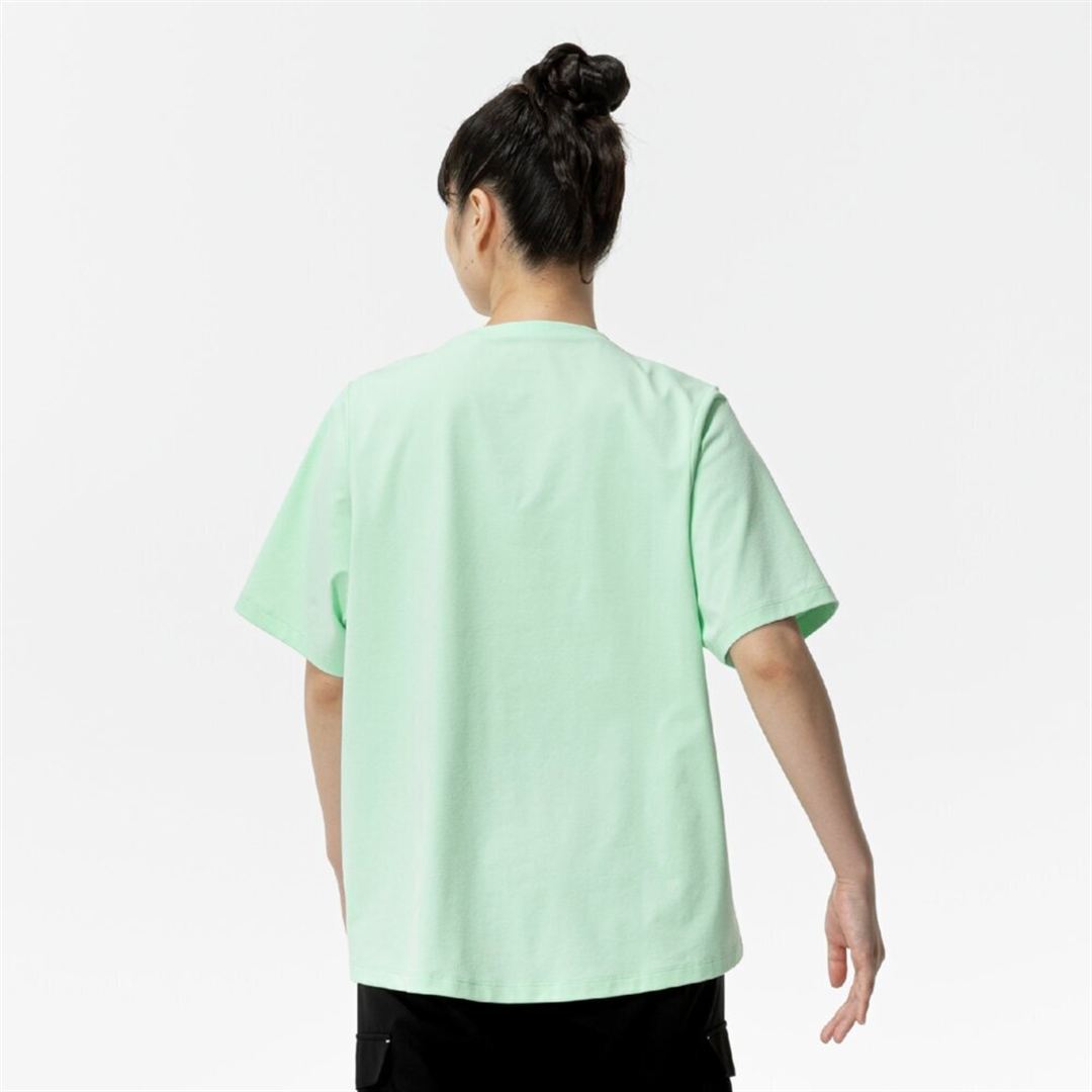ソフトドライグラフィックTシャツ(ワイドシルエット) アクアグリーン S