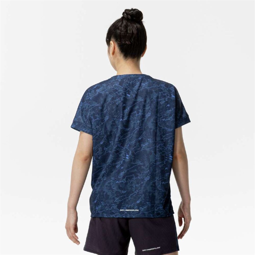 【汗処理／通気】ドライエアロフローTシャツ(ワイドシルエット) ダークブルー S