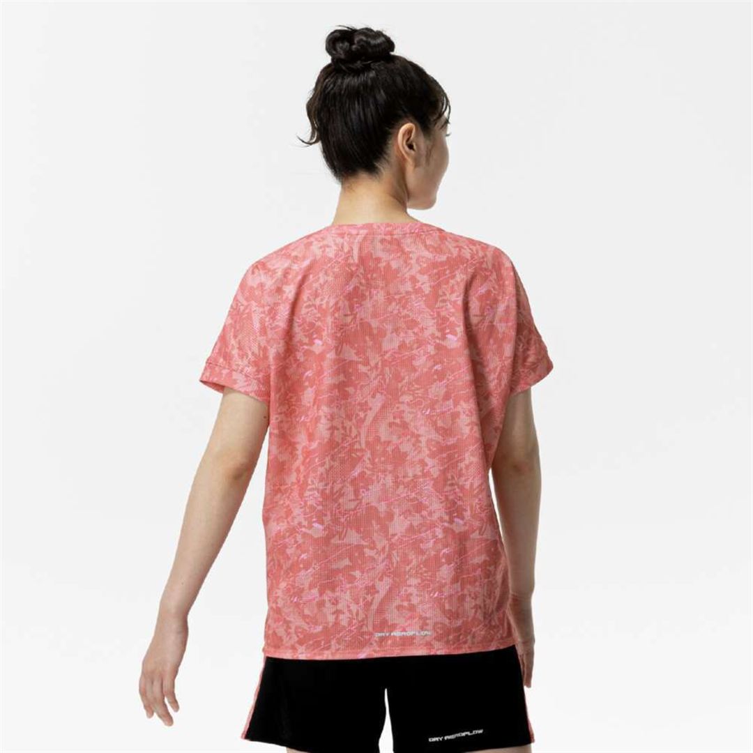 【汗処理／通気】ドライエアロフローTシャツ(ワイドシルエット) ランタナコーラル S