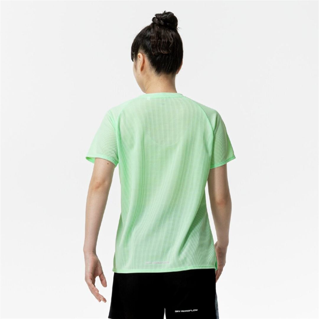 【汗処理／通気】ドライエアロフローTシャツ ネオミント S